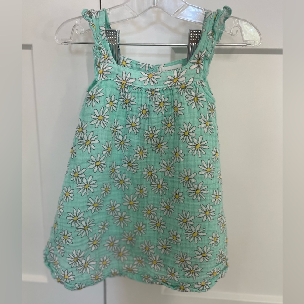 Angel Dear cotton muslin daisy dress with bloomers